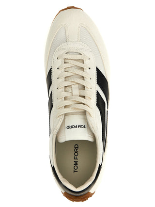Bicolor Polyester Athletic Sneakers