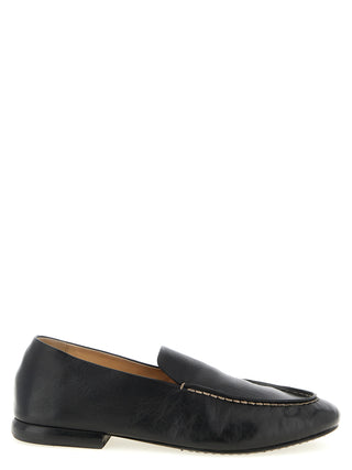 Black Calfskin Slip-On Loafers