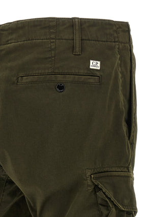 Pantalones cargo bicolor de algodón