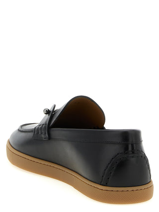 Black Calfskin Slip-On Loafers