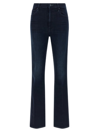 Blue Cotton Flared Jeans