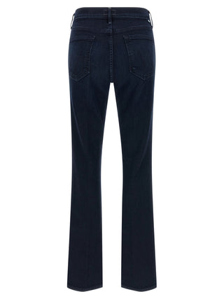 Blue Cotton Flared Jeans