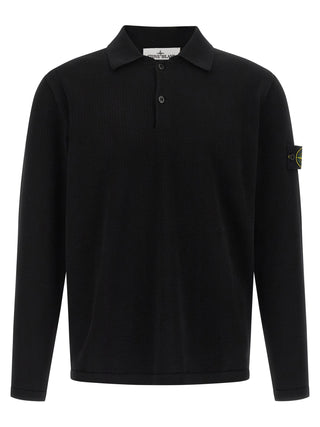 Black Cotton Polo Shirt
