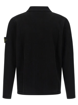 Black Cotton Polo Shirt