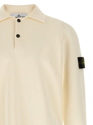 Camiseta polo de algodón beige