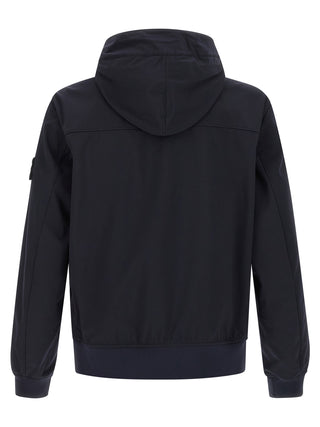 Blue Polyester Shell Jacket