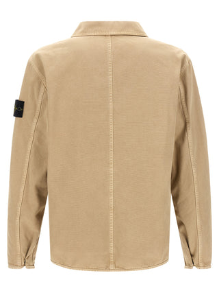 Blusa beige de algodón