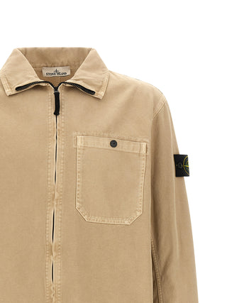 Blusa beige de algodón