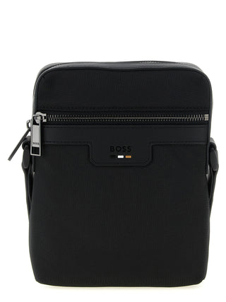 Black Polyester Crossbody Bag