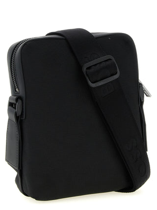 Black Polyester Crossbody Bag