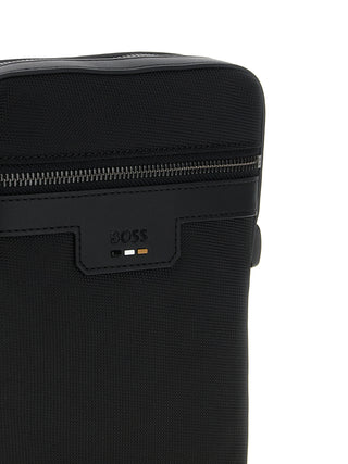 Black Polyester Crossbody Bag
