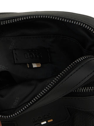 Black Polyester Crossbody Bag