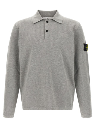 Gray Cotton Polo Shirt