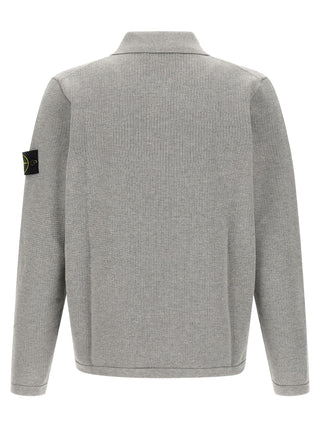 Gray Cotton Polo Shirt