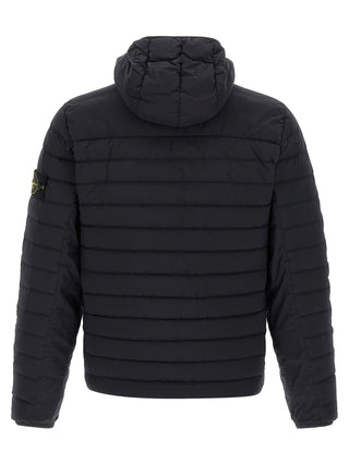 Blue Polyamide Full-Length Jacket
