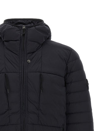 Blue Polyamide Full-Length Jacket