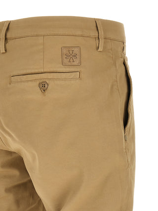 Pantalones chinos beige de algodón