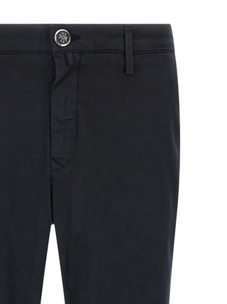 Blue Cotton Chino Pants
