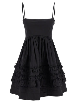 Vestido corto de algodón negro