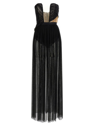 Black Viscose Long Dress