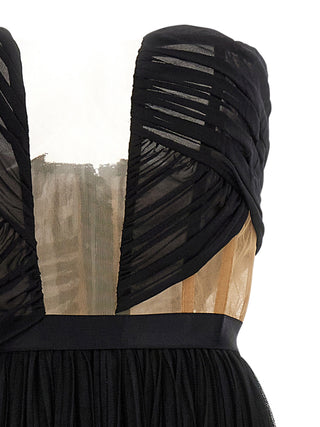 Black Viscose Long Dress