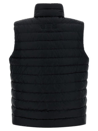 Chaqueta sin mangas negra de poliamida