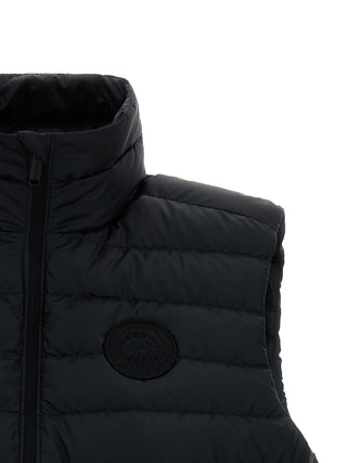 Chaqueta sin mangas negra de poliamida