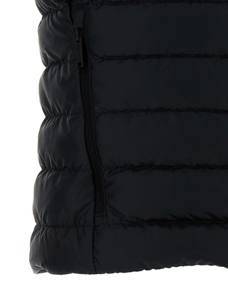 Chaqueta sin mangas negra de poliamida