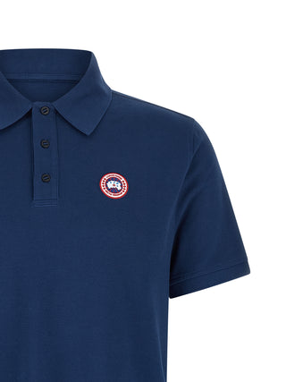 Blue Cotton Polo Shirt
