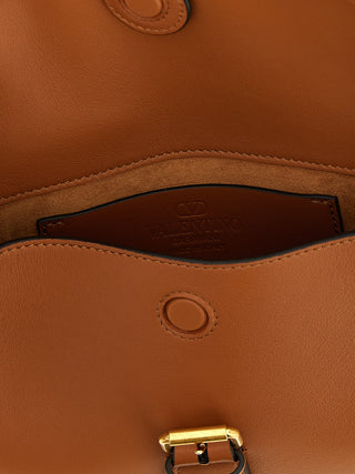 Bolso de hombro marrón de becerro