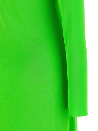 Vestido largo bicolor de viscosa