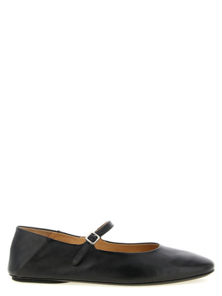 Black Calfskin Ballet Flats