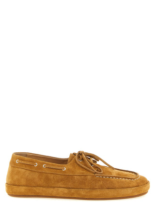 Brown Calfskin Slip-On Loafers