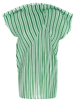 Camisa bicolor con estampado de poliéster