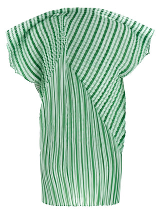 Camisa bicolor con estampado de poliéster
