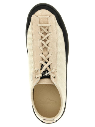 Beige Calfskin Low Top Sneakers