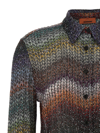 Multicolor Viscose Blouse
