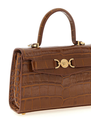 Bolso de mano marrón de becerro