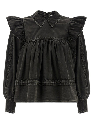 Blusa negra de algodón orgánico