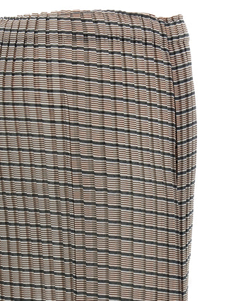 Brown Polyester Mini Skirt