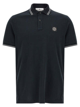 Blue Cotton Polo Shirt