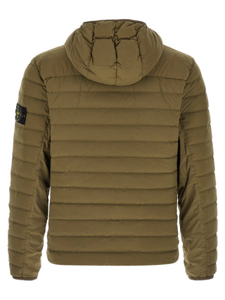 Chaqueta bicolor de poliamida de largo completo