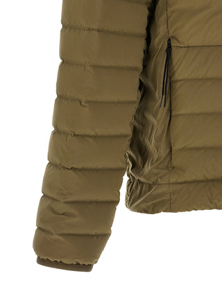 Chaqueta bicolor de poliamida de largo completo