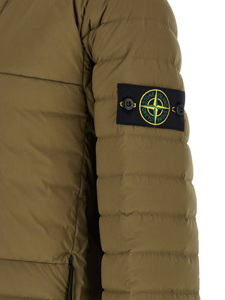 Chaqueta bicolor de poliamida de largo completo