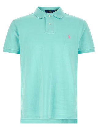 Blue Cotton Polo Shirt