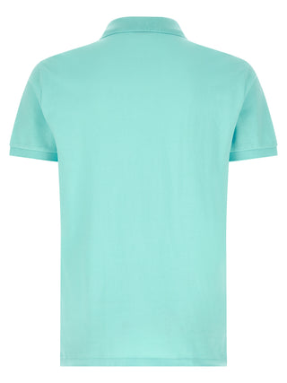 Blue Cotton Polo Shirt