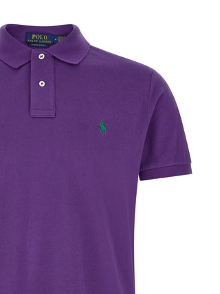 Purple Cotton Polo Shirt