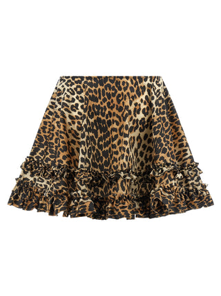 Brown Recycled Polyamide Long Skirt
