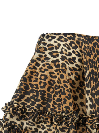 Brown Recycled Polyamide Long Skirt