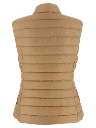 Beige Polyamide Sleeveless Jacket